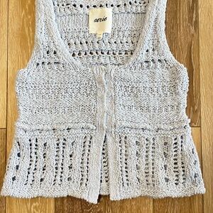 Aerie Light Blue Knit Crop Top